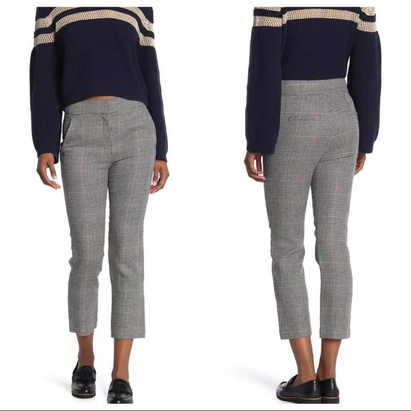 Veronica Beard Gemini Pant Plaid Houndstooth Trousers Multi Navy Grey 10 $395 - Picture 12 of 12